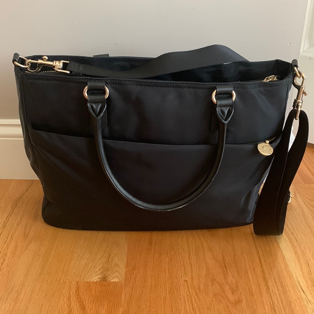 Lo & Sons The Brookline black laptop tote/messenger bag